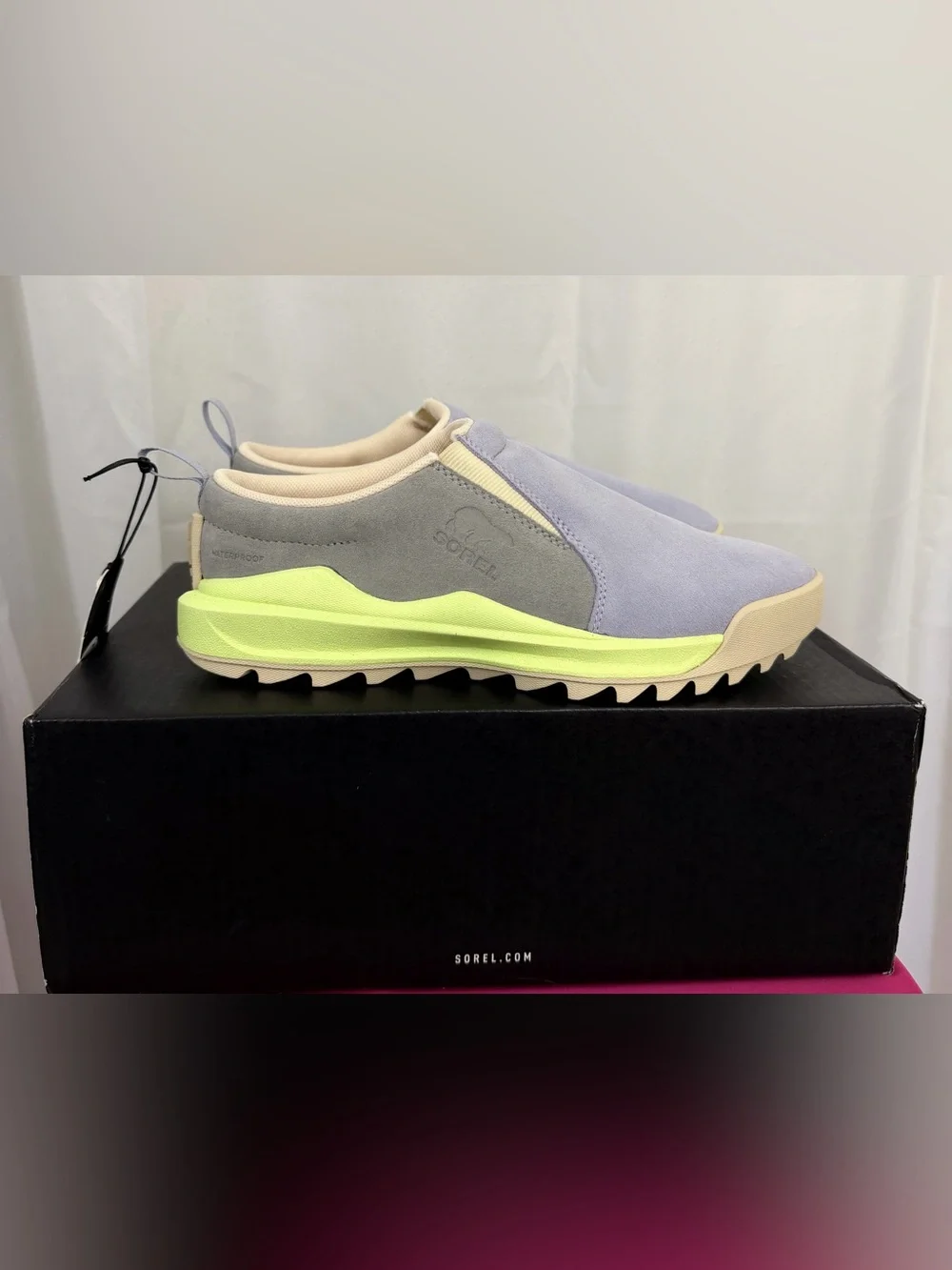 Sorel Suede Slip-On Insulated Waterproof Chunky Traction Sneaker Pastel Colors 9